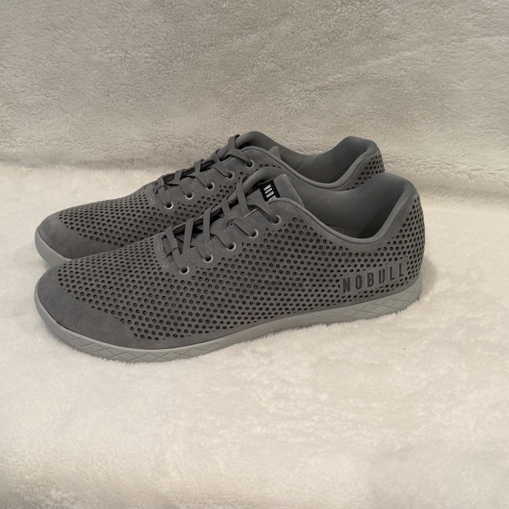 No Bull Project Suede Gray Perforated Cross Trainer Sneaker M18 W19.5 NWOB